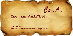 Csernus Amábel névjegykártya